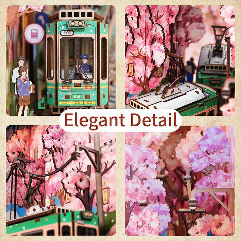 Figured'Art Sakura's Reis Book Nook 24,5x18x8cm trein