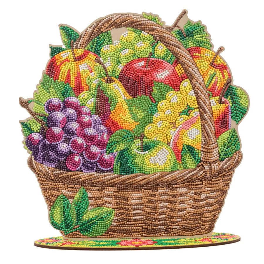 Craft Buddy Crystal Art Fruit Basket houten decoratie 30 cm