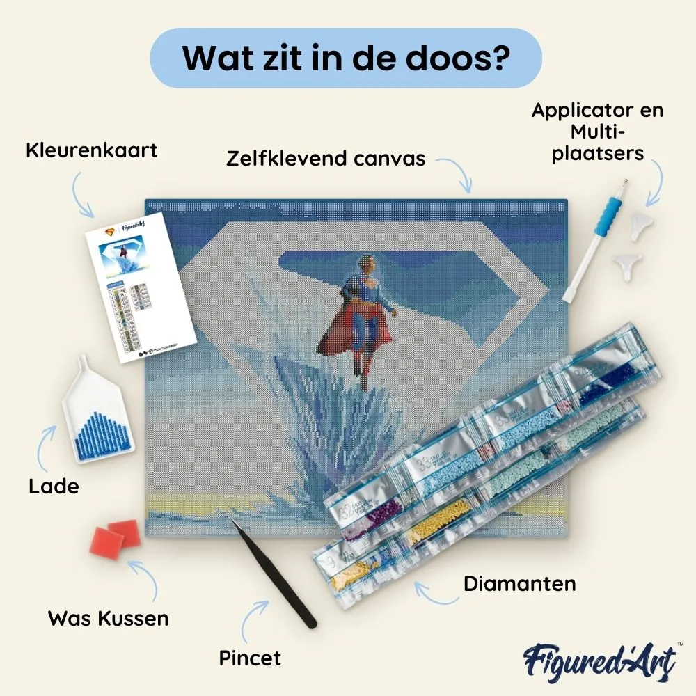 Figured'Art Superman Fort van Eenzaamheid diamond painting 40x50cm ingelijst