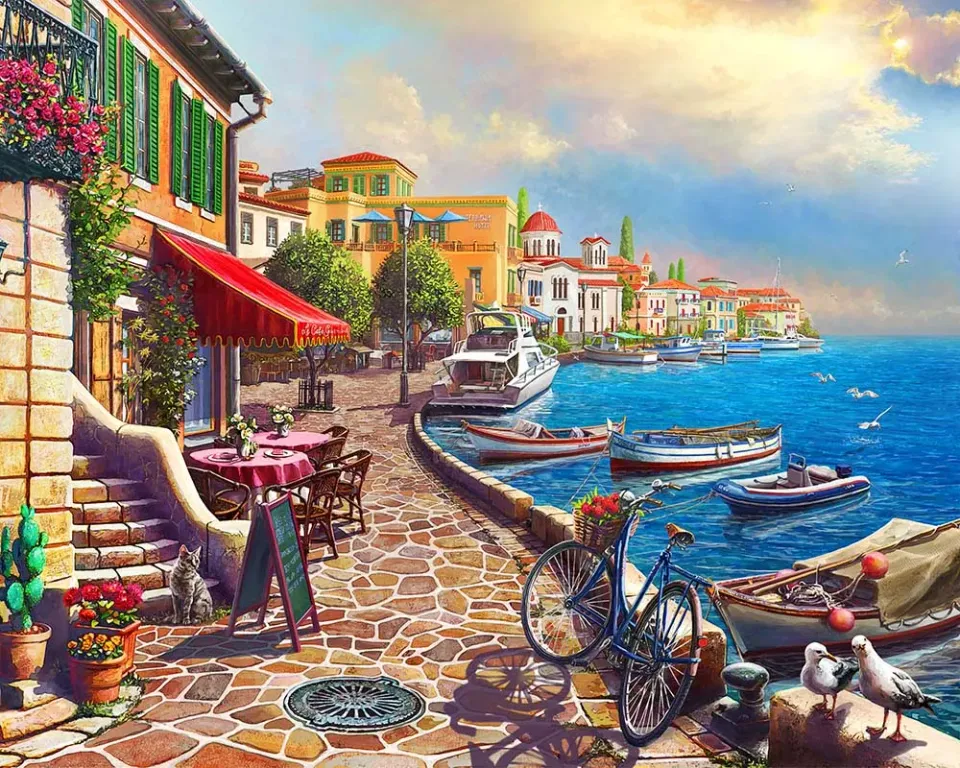 Figured'Art Mediterrane Ochtendwandeling Schilderen 40x50cm Gevorderd
