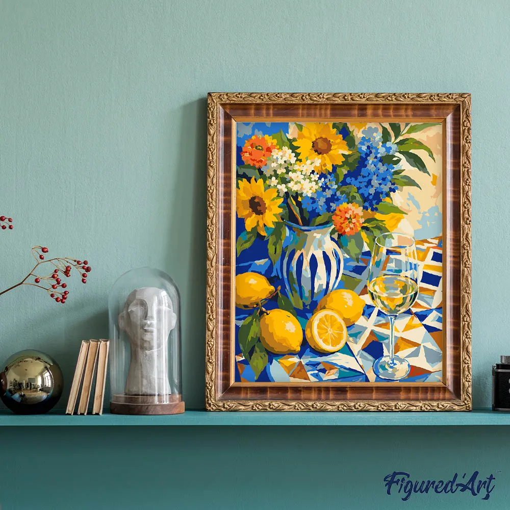 Figured'Art Waar de zomer bloeit schilderen op nummer 40x50cm bloemen