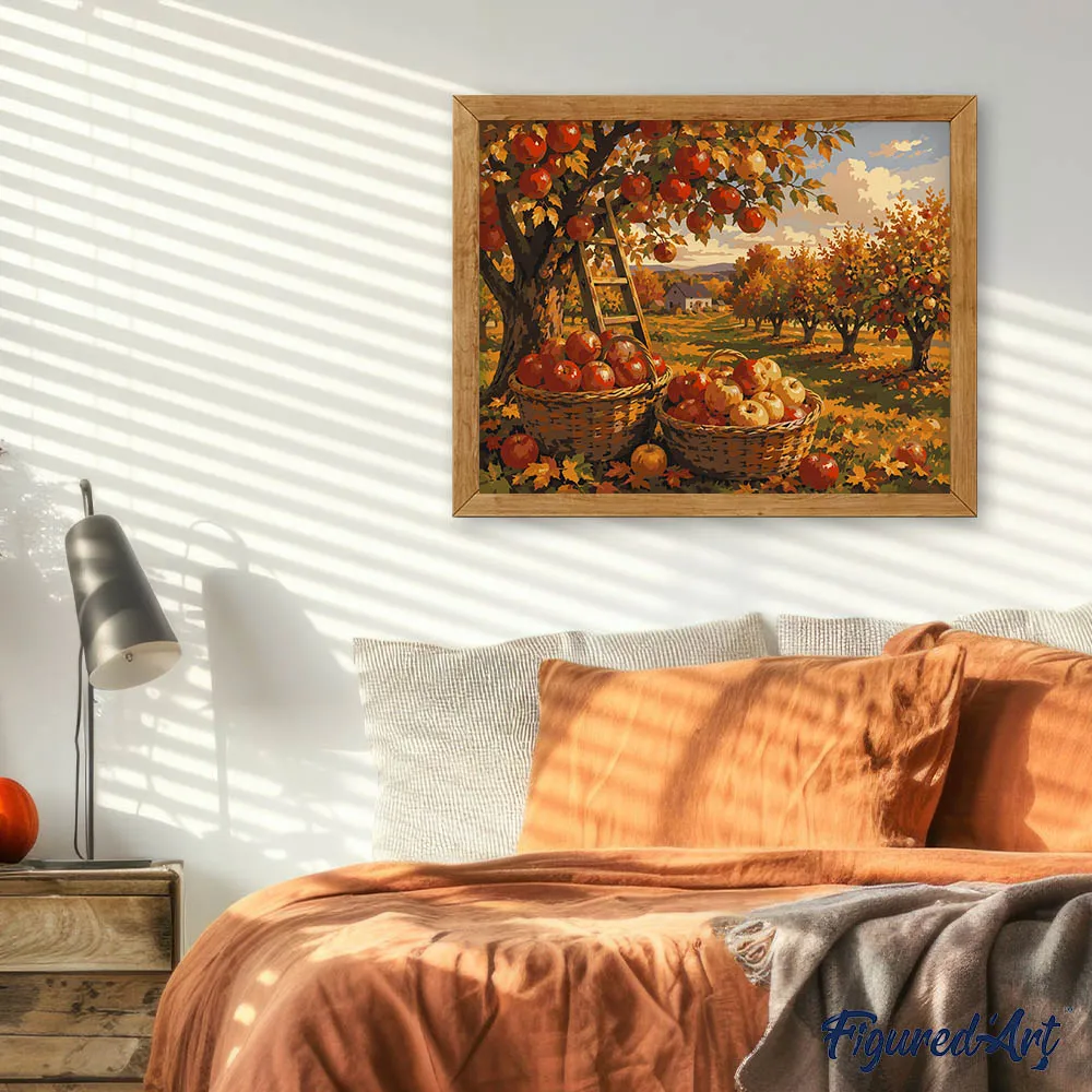 Figured'Art Oogst in de Appelboomgaard schilderen op nummer 40x50cm