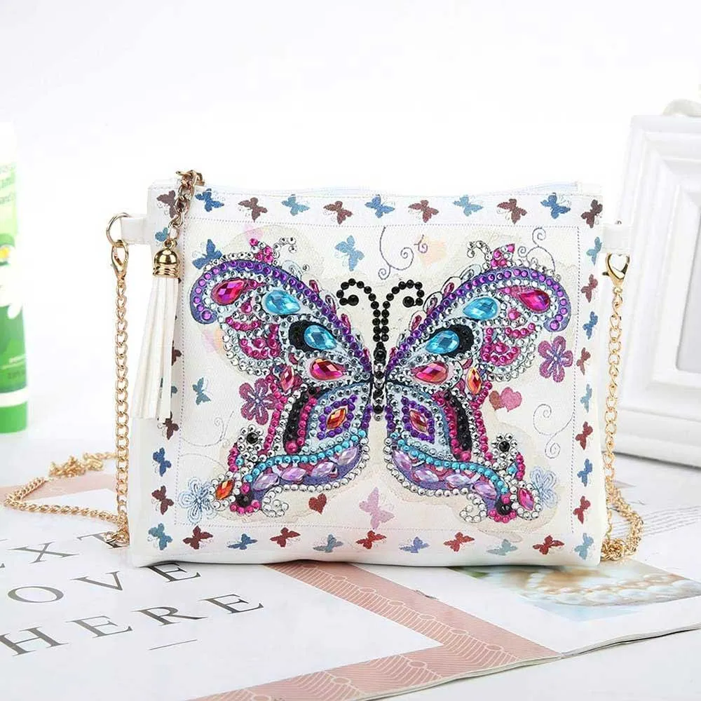 Figured'Art Vlinder polstasje diamond painting tasje PU leer