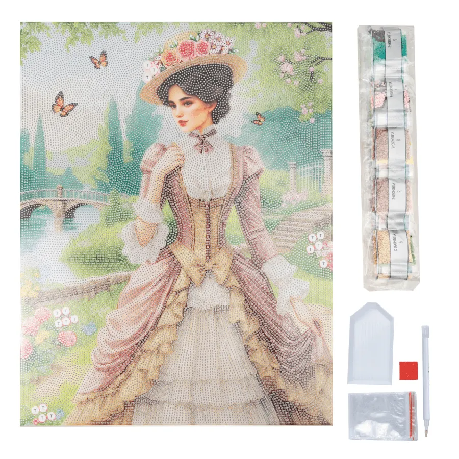 Craft Buddy Crystal Art Pretty Promenade diamond painting 40x50cm pastel