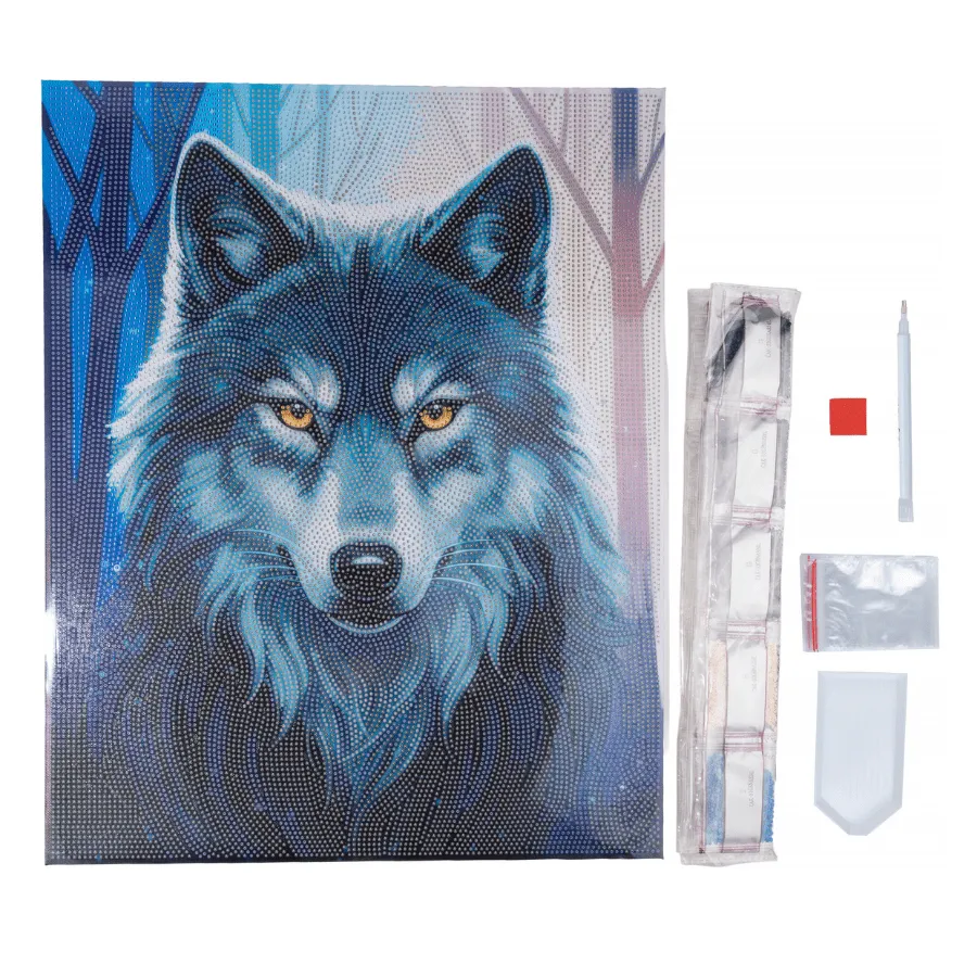 Craft Buddy Crystal Art Twilight Alpha canvas 40x50cm wolf