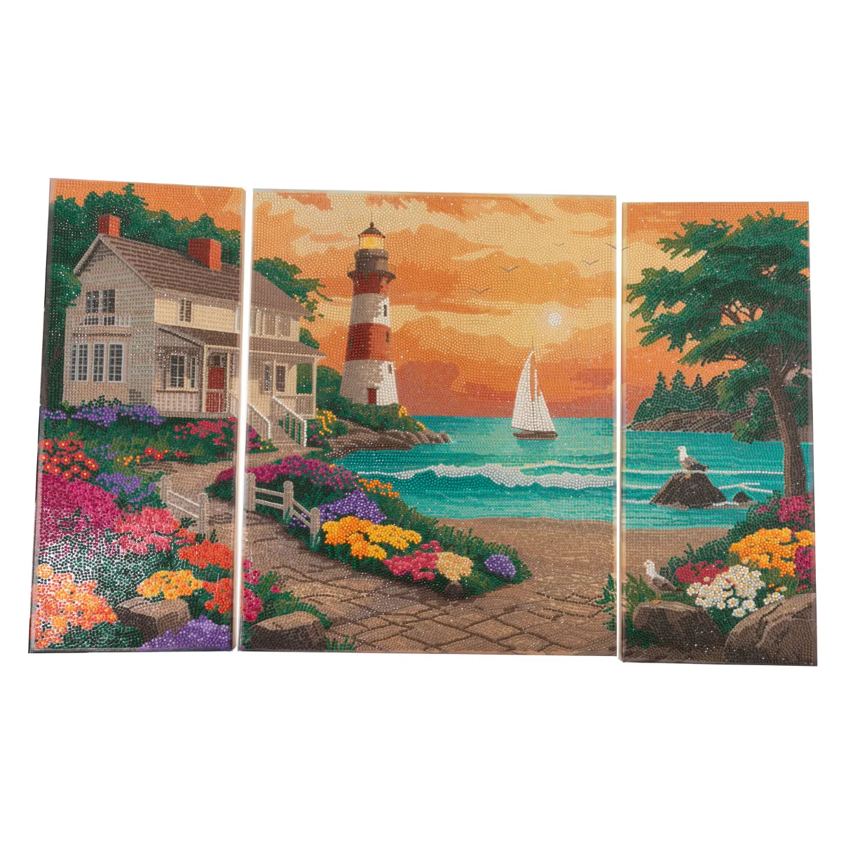 Craft Buddy Crystal Art Eventide Lighthouse canvas drieluik
