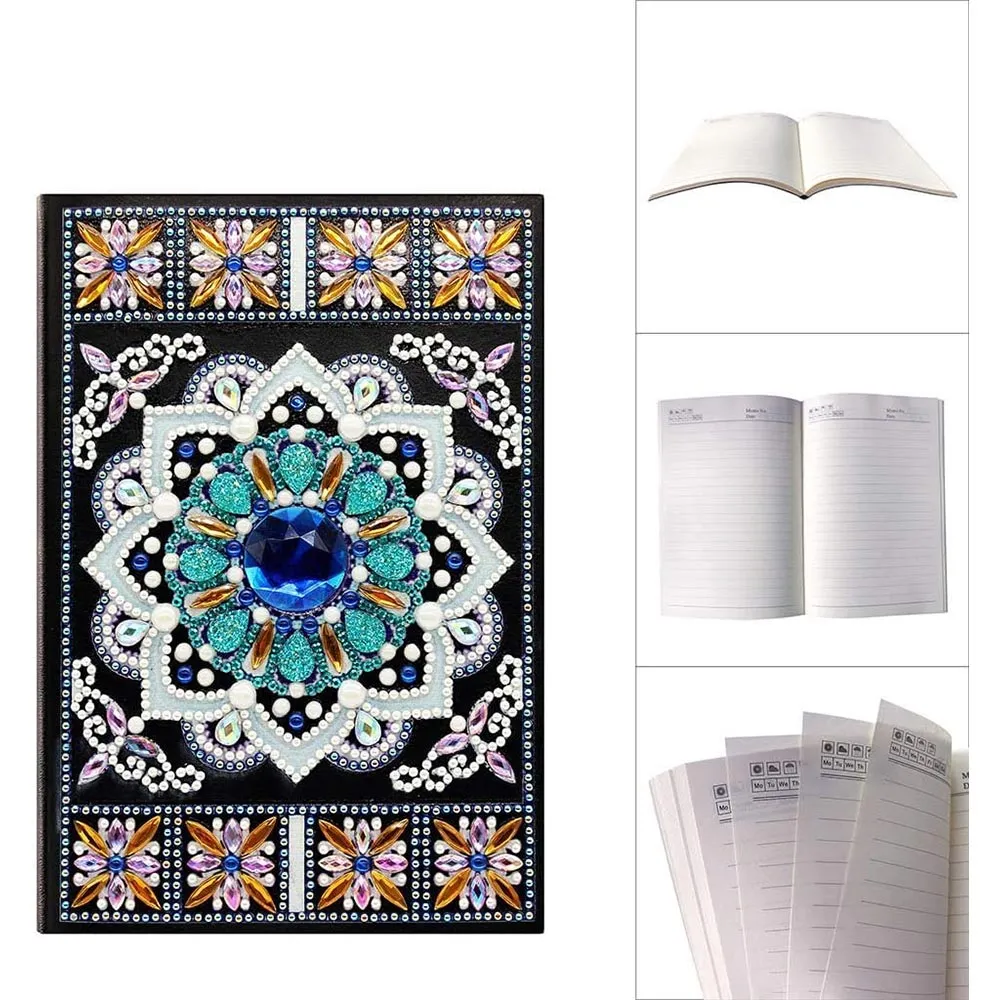 Figured'Art Blauwe Diamant diamond painting schrift A5 50 pagina's