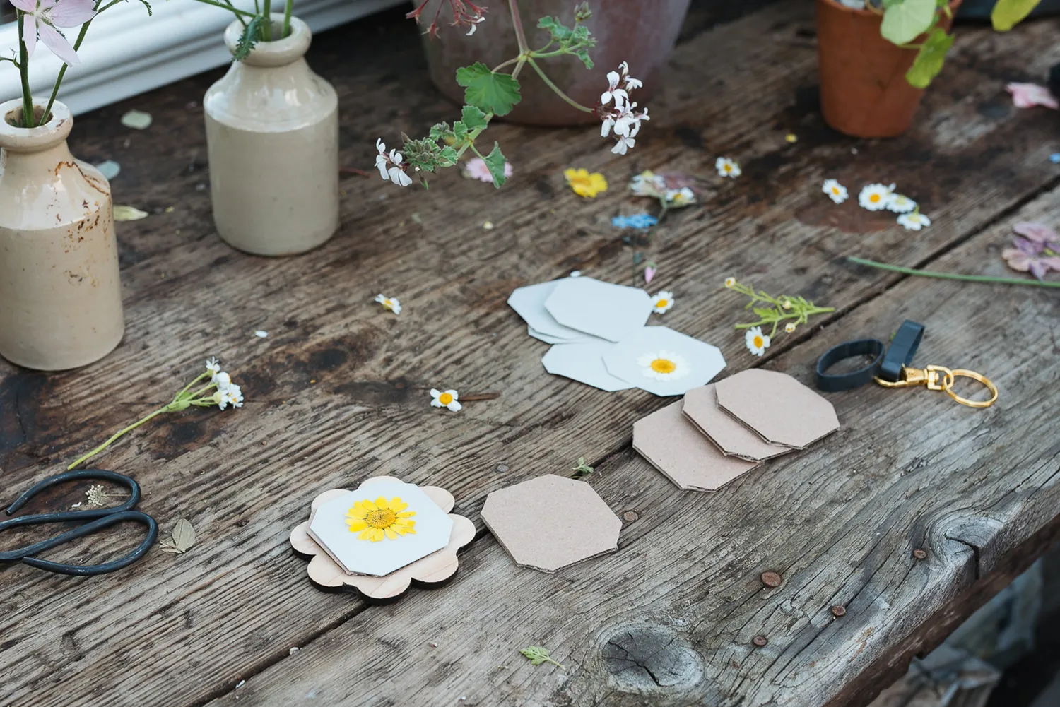 Studio Wald Keyring Flower Press sleutelhanger Yellow 04 mini