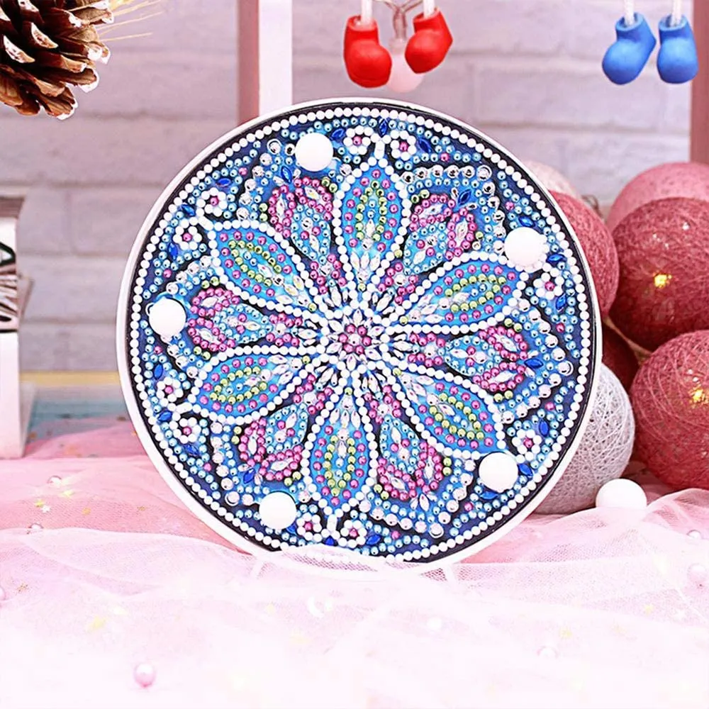 Figured'Art Diamond Painting Bloem Mandala LED-lamp 15 cm