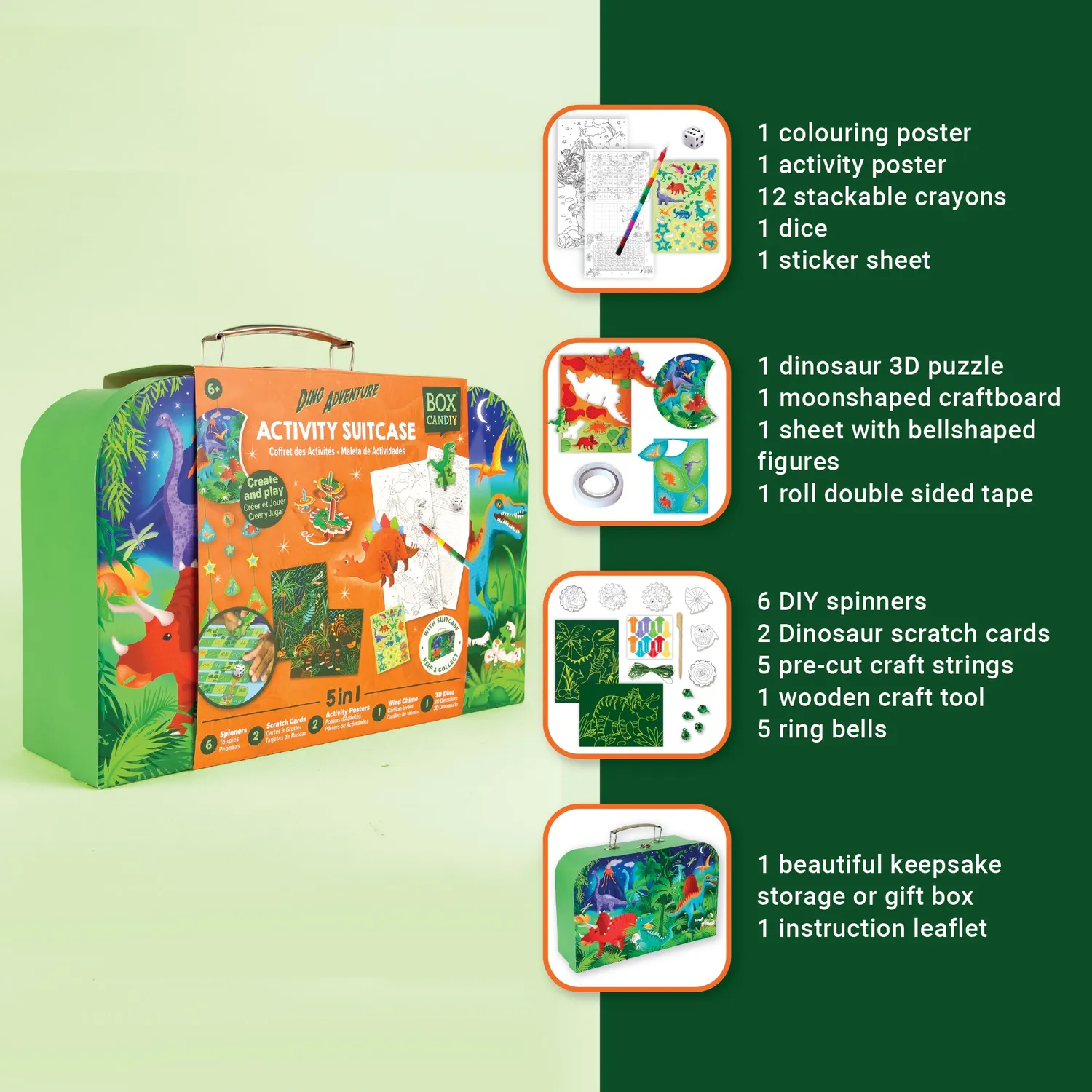 Box Candiy Dino Adventure Activity knutselkoffer