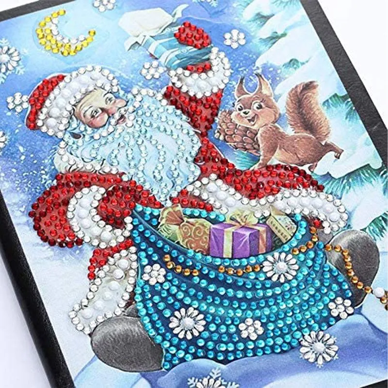 Figured'Art Kerstman Diamond Painting Boek A5 50 pagina's Rond