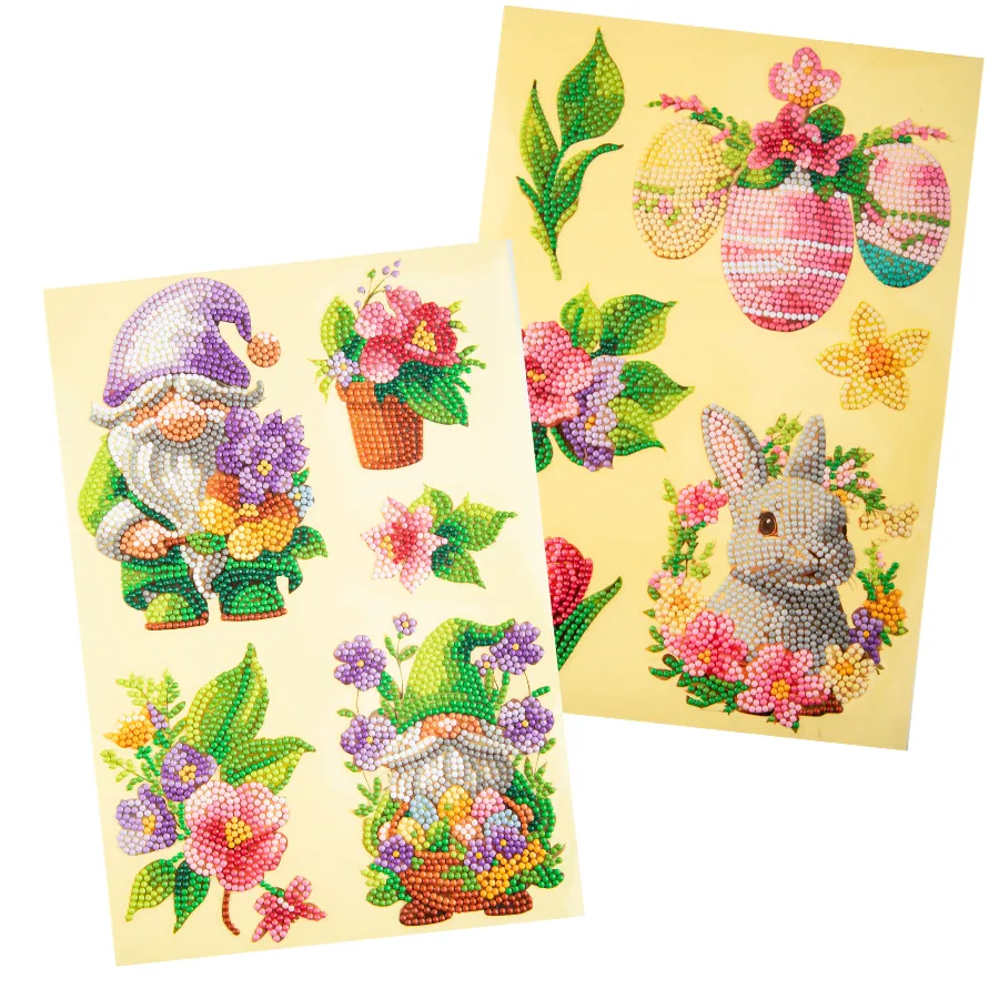 Craft Buddy Crystal Art Easter With Gnomes stickers 35 stuks