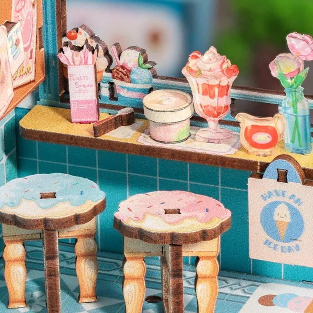 Figured'Art Miniatuurhuisje Bella's IJssalon 255 delen met led