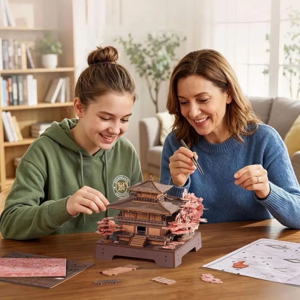 Figured'Art 3D Puzzel Sakura-paviljoen 235 stukjes hout