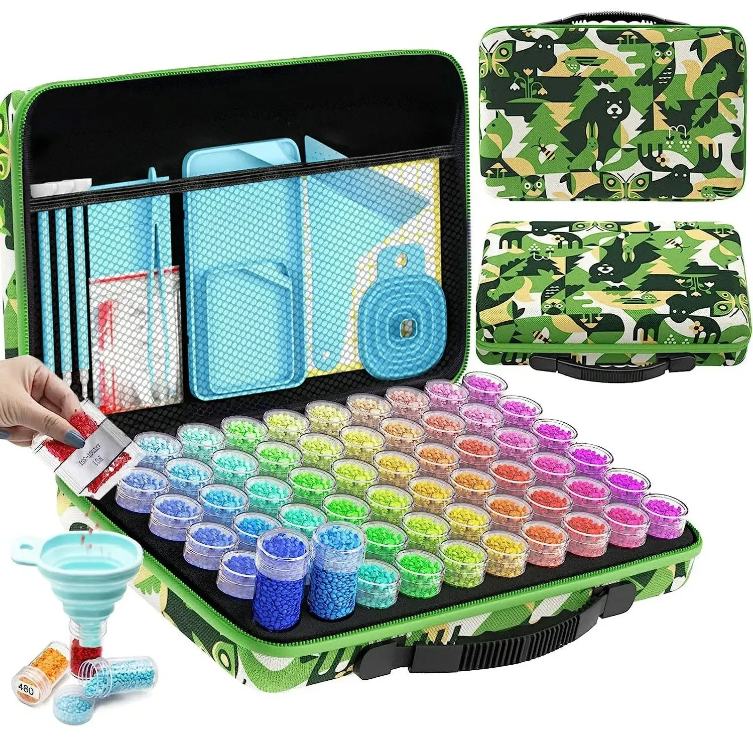 ARTDOT Bos diamond painting opbergdoos 60 flessen medium
