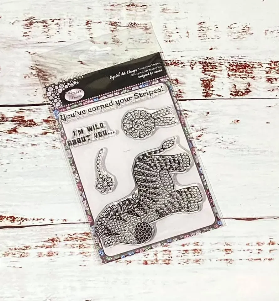 Craft Buddy Earn Your Stripes A6 stempelset 5 stuks zebra