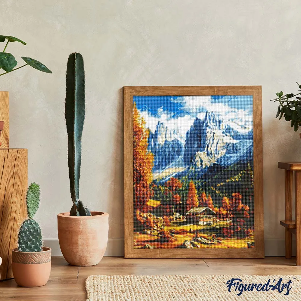 Figured'Art Herfst in de Dolomieten diamond painting 40x50 cm