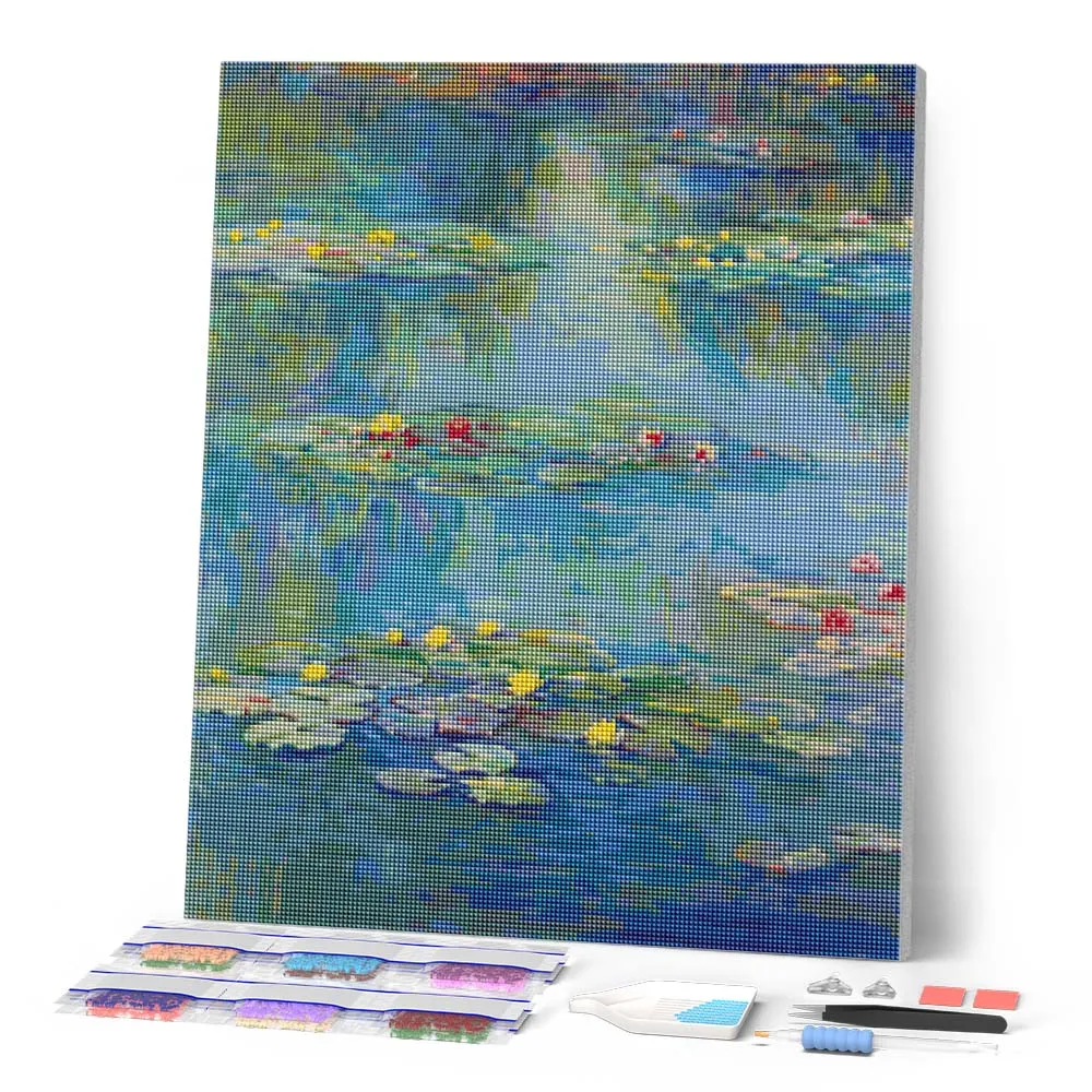 Figured'Art Monet Waterlelies 1908 Diamond Painting 40x50 cm