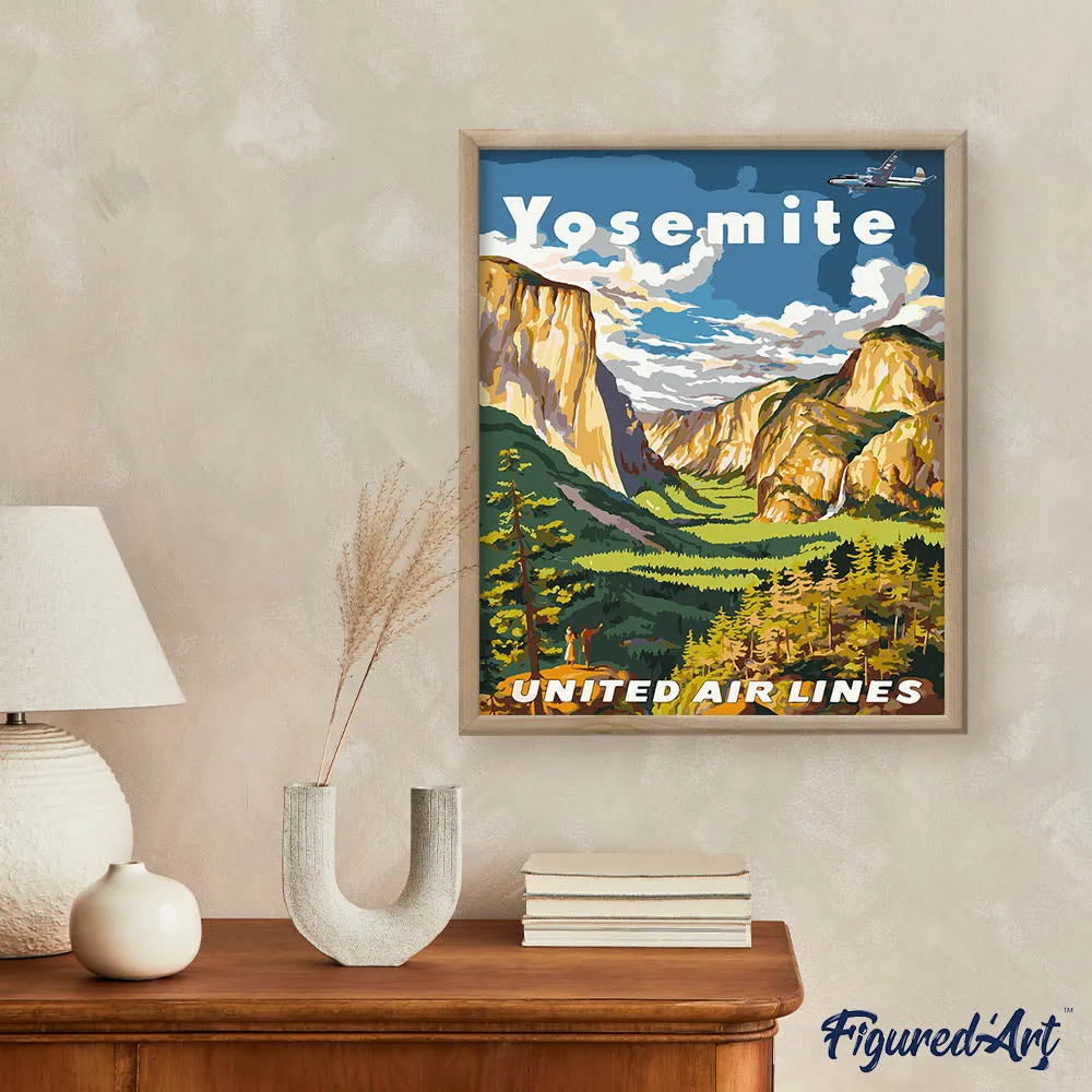 Figured'Art Yosemite National Park Schilderij op Nummer 40x50