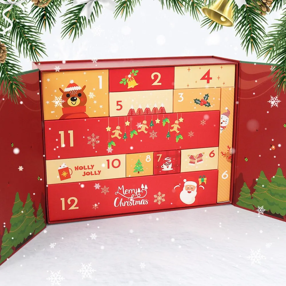 Figured'Art Gezellig & Feestelijk schilderen op nummer adventskalender rood 12 deurtjes