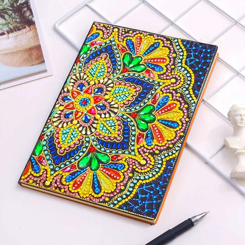 Figured'Art Bloem notitieboek diamond painting A5 50 pagina's rond