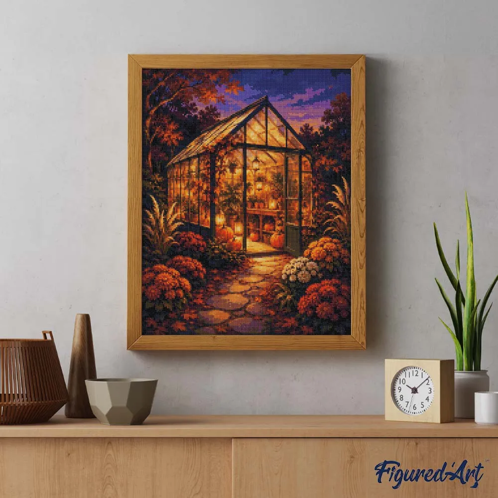 Figured'Art Stralend Herfstkas diamond painting 40x50 cm full drill