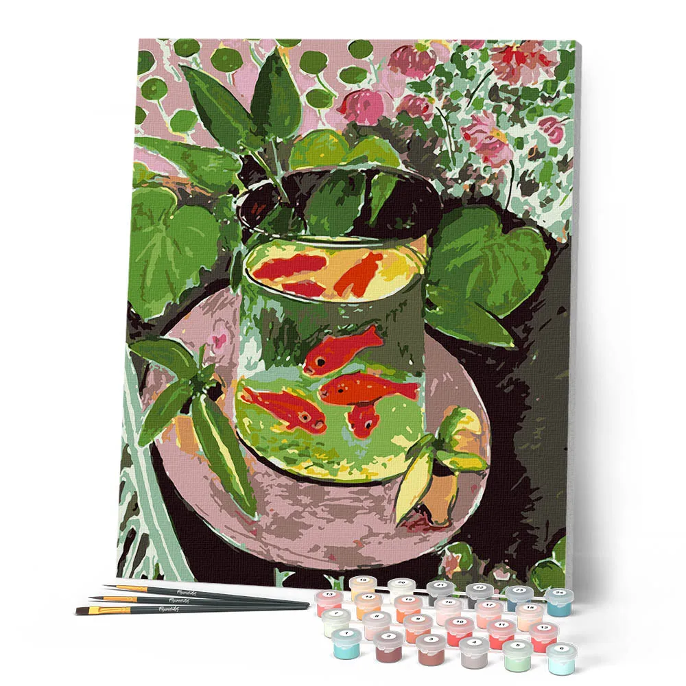 Figured'Art De goudvissen Matisse schilderen op nummer 40x50 cm