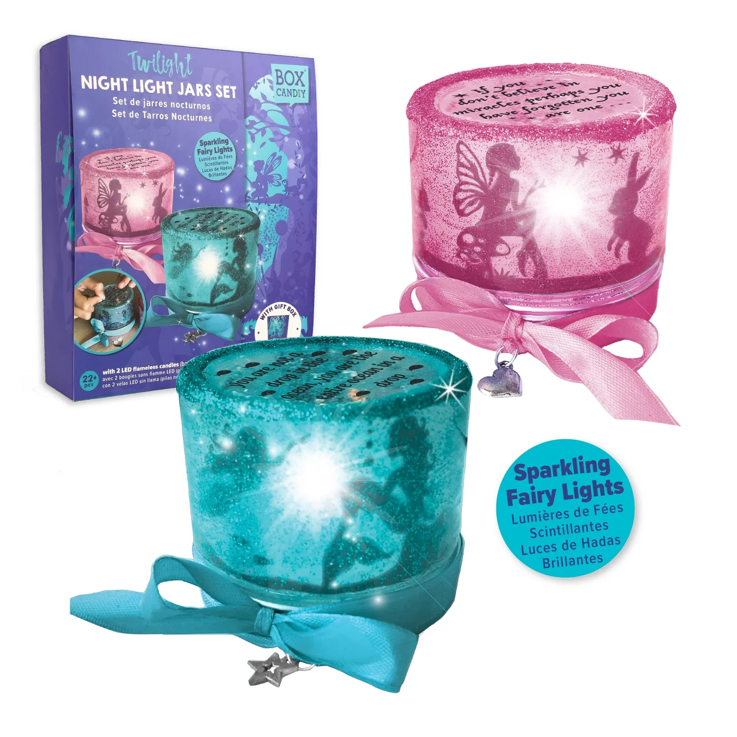Box Candiy Twilight Night Light Jars knutselset 2 potjes licht