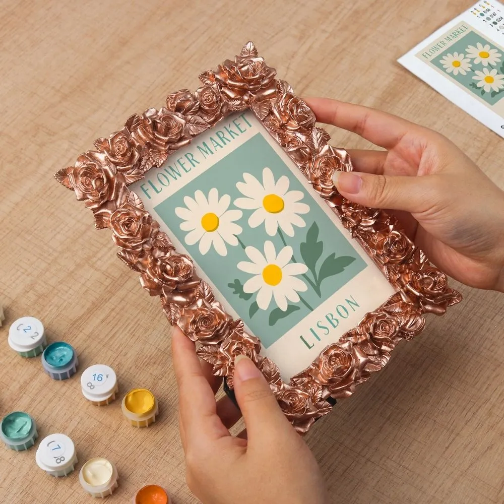 Figured'Art Bloemenmarkt Lissabon mini schilderen op nummer met lijst