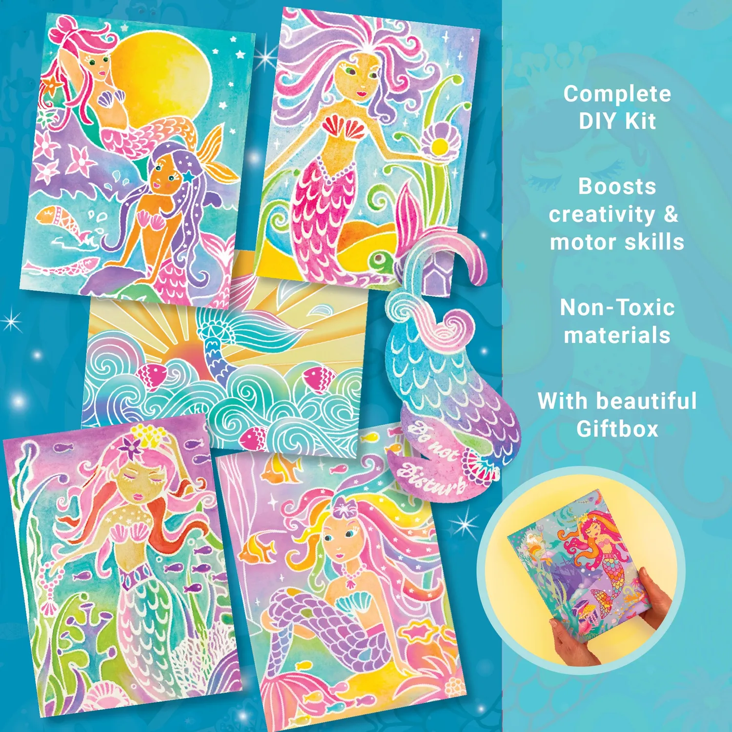 Box Candiy Mermaids Watercolour Art Set verfset 6 kleuren