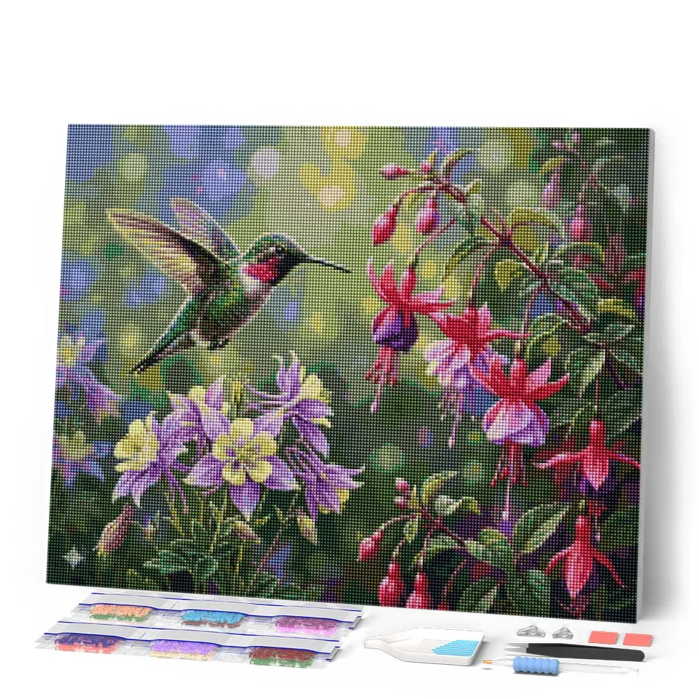 Figured'Art Gefluister Kolibrie Diamond Painting 40x50cm
