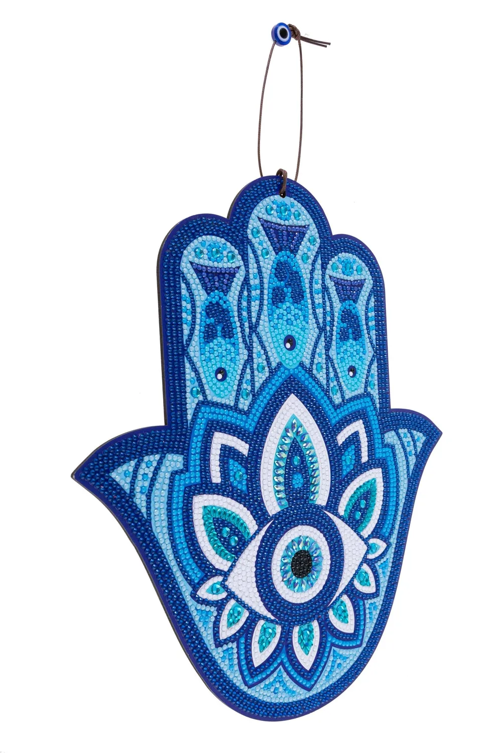 Craft Buddy Hamsa Hand Crystal Art hanger 26x30cm blauw