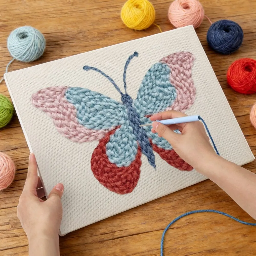 Figured'Art Lentewieken punch needle pakket 20x30 cm met frame
