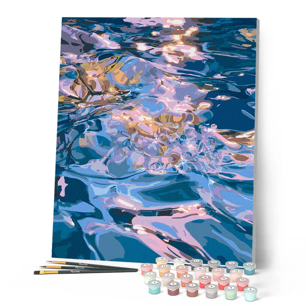 Figured'Art Opaline waterstroom schilderen op nummer 40x50 cm gemiddeld