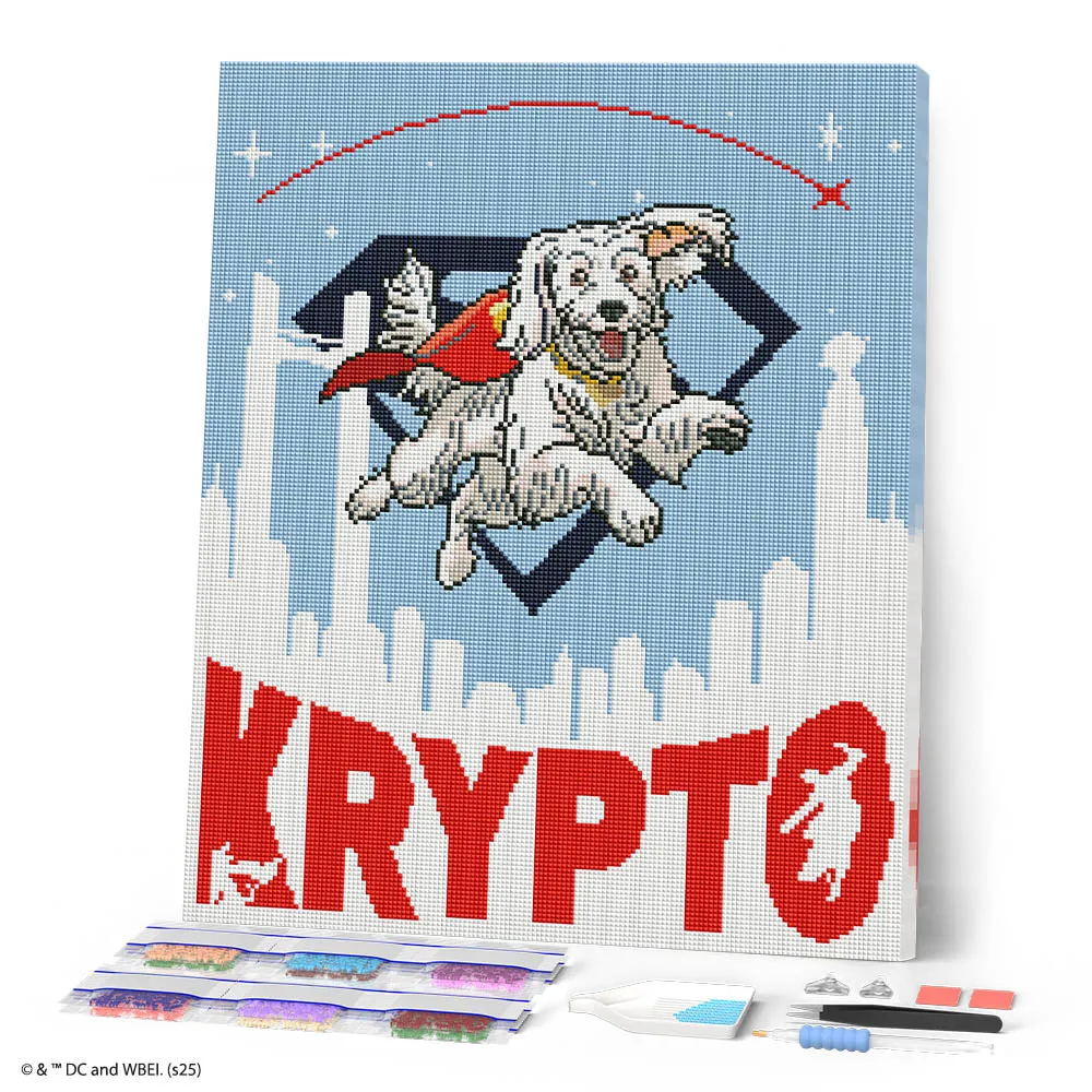 Figured'Art Superman Krypto diamond painting 40x50cm vierkant