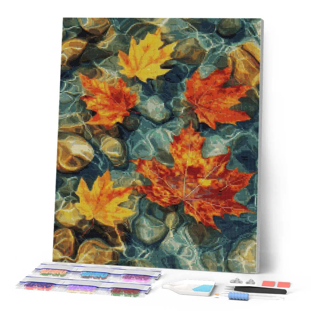 Figured'Art Amberbladeren Diamond Painting 40x50 cm full drill