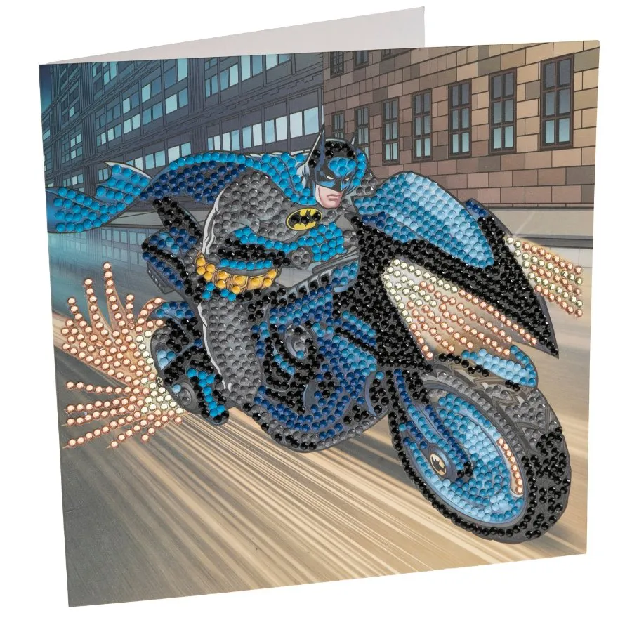 Craft Buddy Crystal Art DC Batman wenskaart 18x18 cm