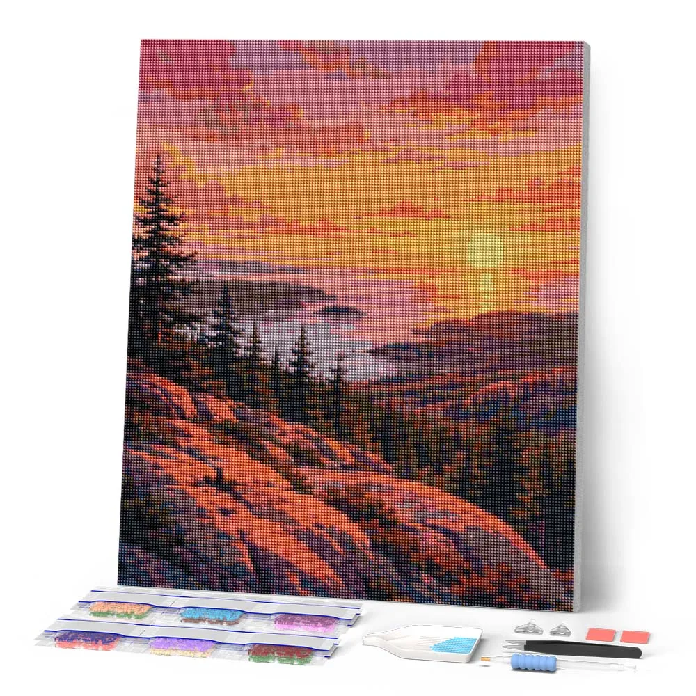 Figured'Art Acadia National Park diamond painting 20x25cm vierkant