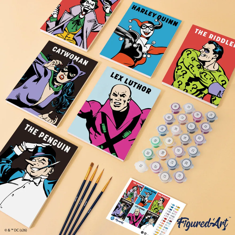 Figured'Art Mini DC Schurken schilderen op nummer 6 stuks comics