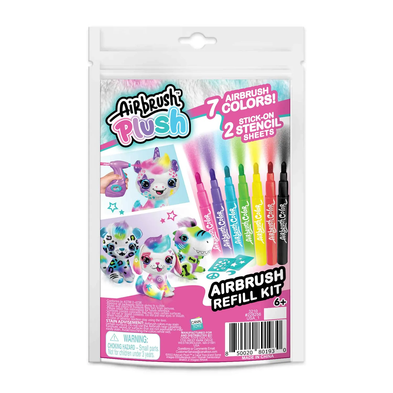 Canal Toys Airbrush Plush Refill Kit navulset met stiften