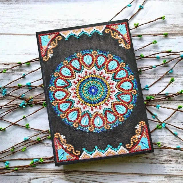 Figured'Art Blauwe Bloem diamond painting boek A5 50 pagina's