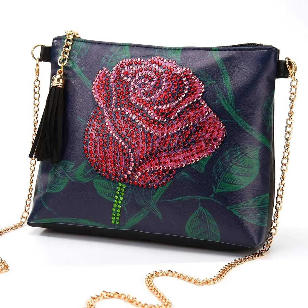 Figured'Art Rode Roos tas diamond painting 18x15x3cm PU