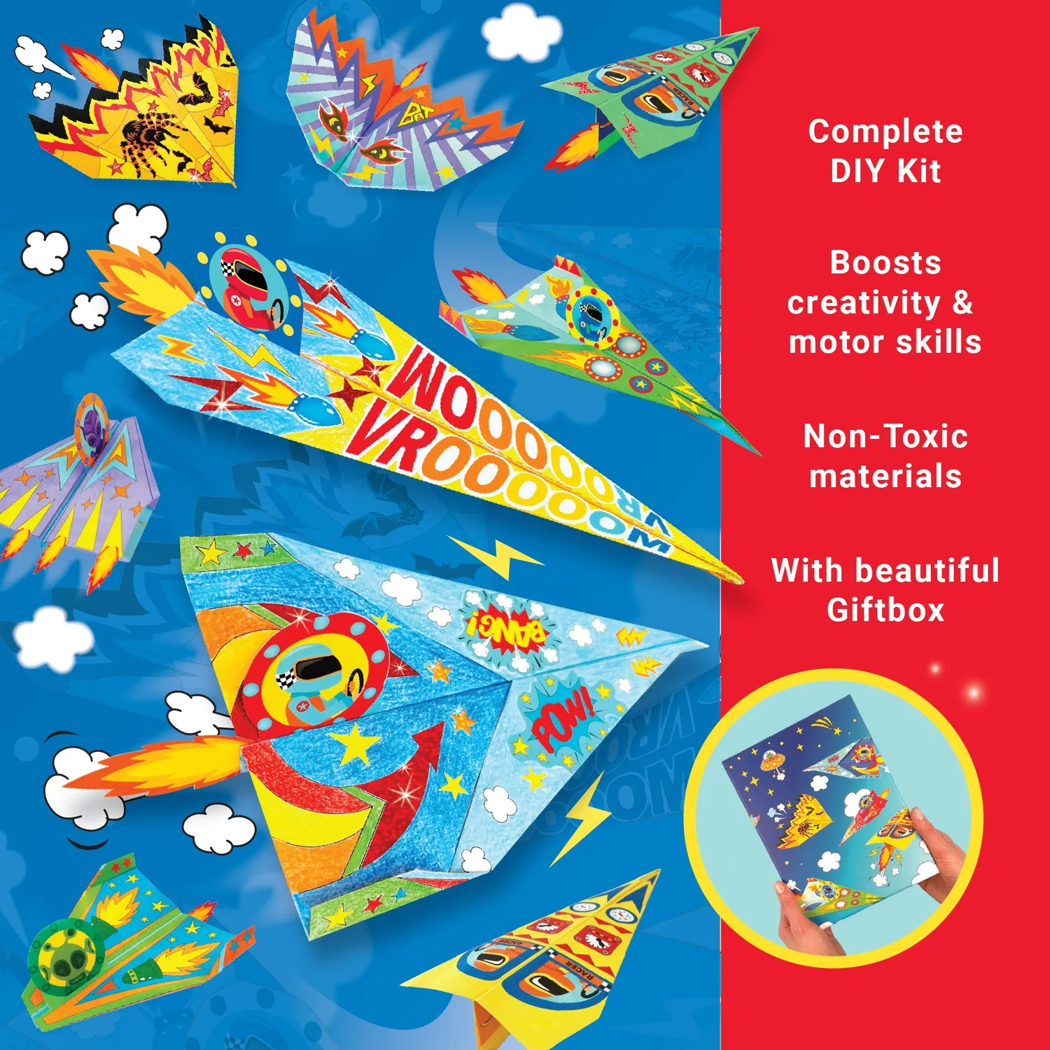 Box Candiy Paper Planes Colour-in vouwset 20 stuks krijt