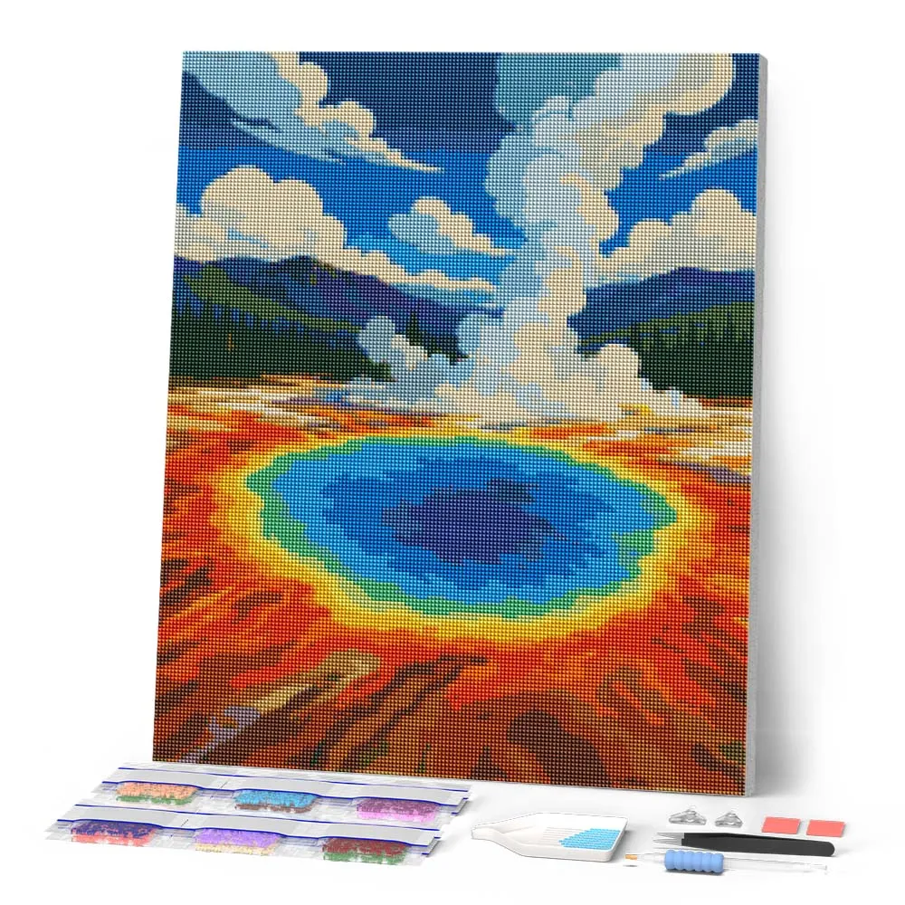 Figured'Art Yellowstone Grand Prismatic diamond painting full drill