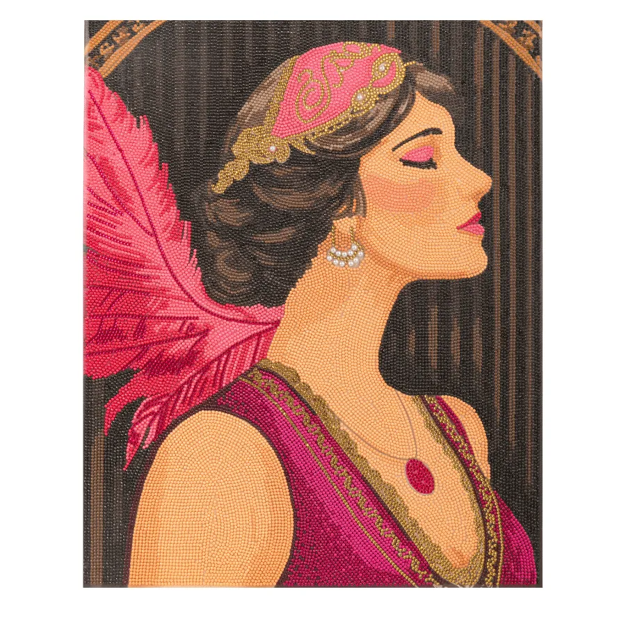 Craft Buddy Crystal Art Flapper Girl Rouge diamond painting 40x50cm