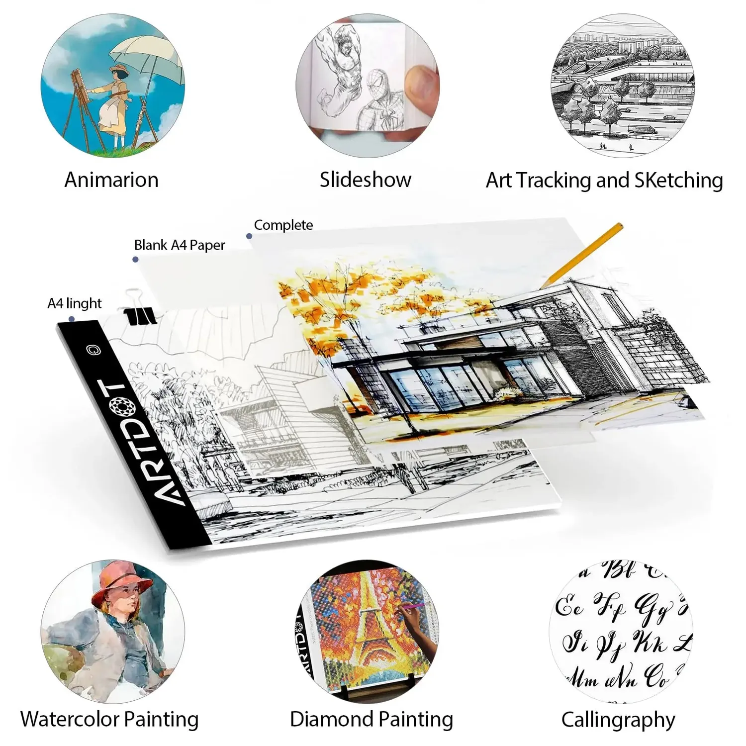 ARTDOT A2 lichtpad diamond painting dimbaar