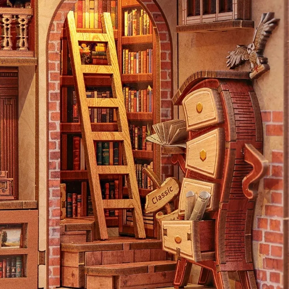 Figured'Art Thames Boekenwinkel miniatuurhuisje met led 343-delig