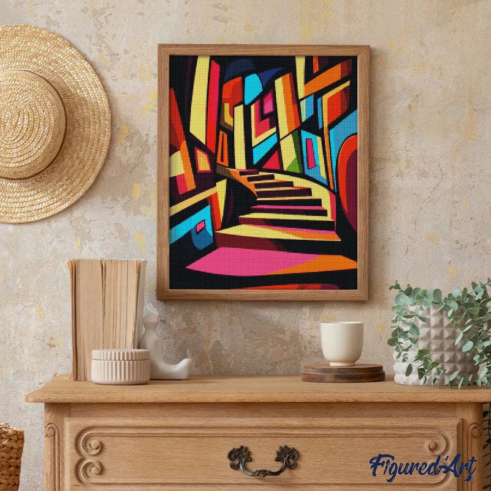 Gedurfd Abstract Trap Diamond Painting 40x50cm Full Drill