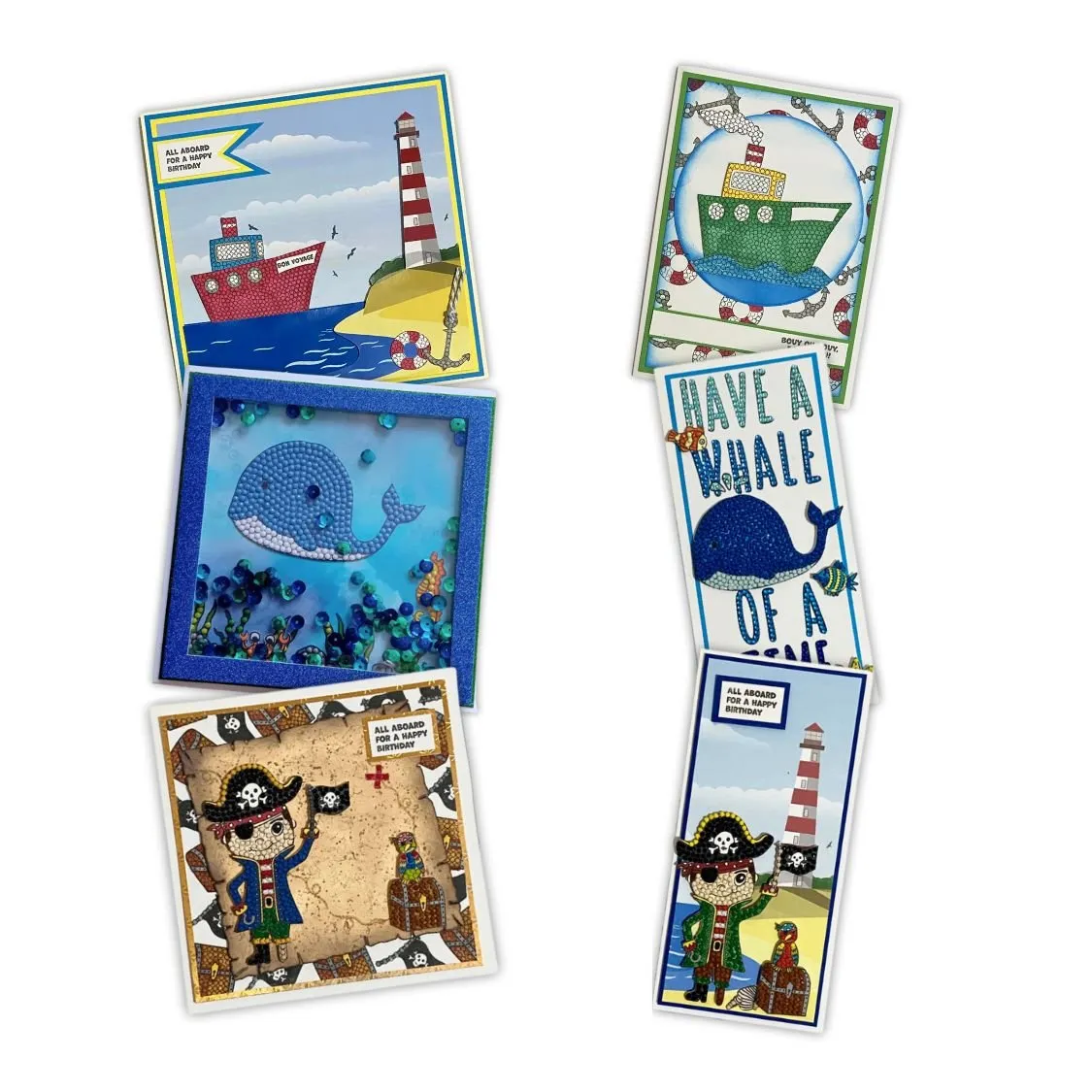 Craft Buddy Crystal Art Bon Voyage stempelset A6 8 stuks stip