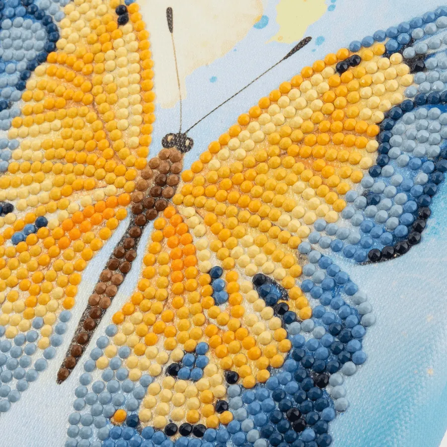 Craft Buddy Crystal Art Butterflies trio canvas 15x20cm vlinder